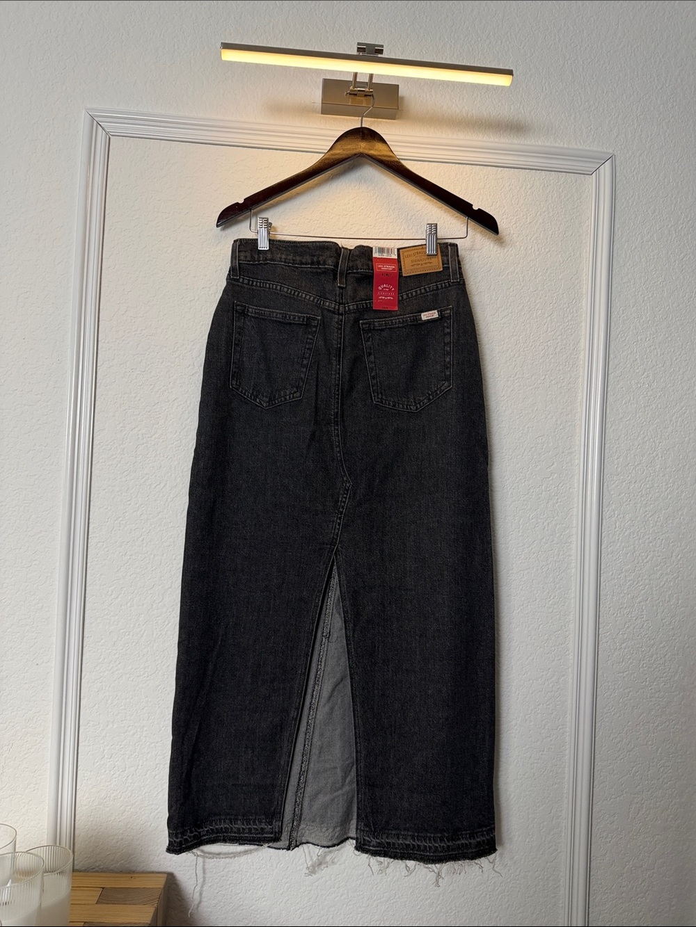 Levi's Black High-Waist Denim Midi Skirt - Picture 2 of 2